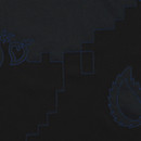 Maharam Layers Garden Double 003 Black/Navy/Cobalt Upholstery materials/fabrics