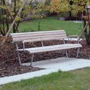 Landi Bench with backrest and armrest BURRI