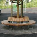 BURRI Round bench with backrest Outdoor benches Street furnishings