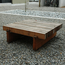 BURRI Sol Bench square seating area Outdoor benches Street furnishings