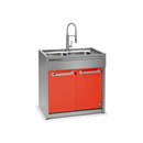 Genesi - double bowl sink unit Steel