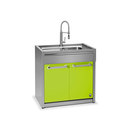 Genesi - single bowl sink unit Steel