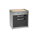Genesi - table unit with chopping board Steel
