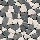 Porcelanosa Anticato Broken Edge Negro Crema Mosaïques murales Pierre naturelle