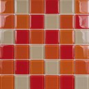 Porcelanosa Glacier Mix Rojos 5x5 Mosaici per pareti Sistemi facciata / Sistemi di rivestimento Vetro