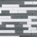 Noohn Stone Glass Mosaics Strip Mix Glacier Nieve Porcelanosa