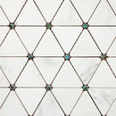 Porcelanosa Victorian Diamond Blanco Marmara Pearl Mosaike Naturstein Wandmosaike