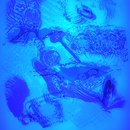 Conglomerate RGB blue - light Paneles murales Vidrio