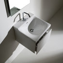 Kerasan Buddy Washbasin 40 + wall-mounted cabinet 40 Bathroom furniture Vanity units / Wash basins