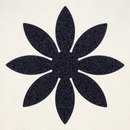 Daisy Black glass tile Bisazza