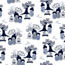 BANTIE Kokeshi blue I white