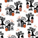 BANTIE Kokeshi black I white I orange