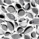 BANTIE Paradis white I black Tissus de décoration Tissus pour rideaux