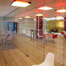 Glas Platz powerglass® partition: IFEMA exhibition restaurant