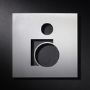 PHOS Design Hinweisschild WC Behinderte Beschläge Leitsysteme / Beschriftungen Piktogramme / Beschriftungen
