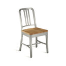 emeco Navy® Chair with natural wood seat