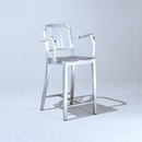 10-06 Navy Counter stool with Arms emeco