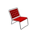 BURRI Stella Lounge Chair with sled base Outdoor chairs
