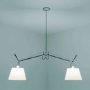 Artemide Tolomeo sospensione due bracci pergamena Suspended lights