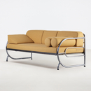 ZEITLOS – BERLIN Tubular steel couch/daybed in Aeronautic Streamline Design