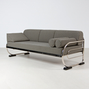 ZEITLOS – BERLIN Tubular steel couch/daybed in Aeronautic Streamline Design