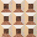 Bisazza Windows Brown Mosaicos de pared Mosaicos de suelo Suelos de vidrio Vidrio Vidrio: mosaicos