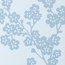 Lea Ceramiche Audrey | Decoro blossoms azzurro chiaro Ceramica Piastrelle per pareti