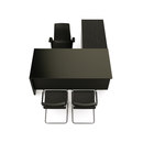M2L Brand L-desk modesty glass Schreibtische