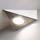 Hera UL 1 halogen - Triangular Halogen Under-Cabinet Luminaire in Stainless Steel Furniture integrated lights Furniture lights Integrated lighting