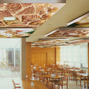 tela-design tela 100 - the orange salt of earth Acoustic solutions Ceiling panels Ceiling systems Outdoor chairs Room acoustics