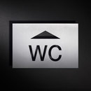 PHOS Design Hinweisschild Wegweiser WC Directional signage / Wayfinding Fittings Lettering / Symbols Symbols / Signs