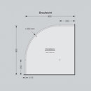 PHOS Design Duschvorhangstange DS B 550-800 Shower