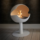 Vauni Fire Globe stand stone white Complements Fireplaces / Stoves Ventless fires