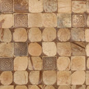 Cocomosaic Cocomosaic tiles natural bliss with square brown stamp Wall mosaics Wall tiles