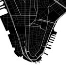 Cobalti Manhattan Wandbeläge / Tapeten Wandbilder / Wall Art