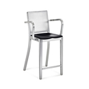 Hudson Counter stool with arms seat pad emeco