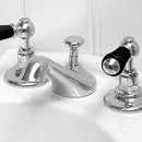 Devon&Devon Black Dandy 3 hole bidet set Bathrooms taps