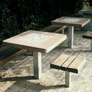 BURRI Park Table and stool Bench with table Street furnishings