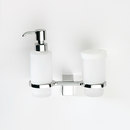 SONIA Eletech Portavasos cepillero + Dosificador pared Accesorios de baño