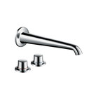 Hansgrohe Axor Bouroullec Zweigriff-Waschtischarmatur mit Wandauslauf 245 mm Unterputz und Ventilen für Standmontage