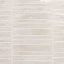 Casamood Vetro Neutra Bianco Listello Dritto Bodenbeläge Glas Glas: Mosaike Glasböden Mosaike Wandmosaike