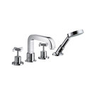 Axor Citterio 4-Hole Rim-Mounted Bath Mixer with cross handles DN15 Hansgrohe
