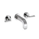 Axor Citterio 3-Hole Basin Mixer for concealed installation with lever handles, escutcheons and spout 222mm DN15, wall mounting Hansgrohe