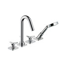 Axor Citterio M 4-Hole Rim-Mounted Bath Mixer with star handles and escutcheons DN15 Hansgrohe