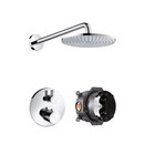Hansgrohe Raindance Air Plate Overhead Shower Ø240mm DN15 with shower arm, Ecostat S Thermostat with shut-off|diverter valve Hansgrohe