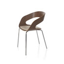 Plycollection Chat chair Walnut Gastronomy Seating Swivel chairs