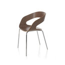 Plycollection Chat chair Walnut Gastronomy Seating Swivel chairs