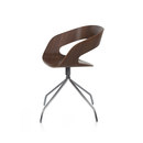 Plycollection Chat chair Walnut Gastronomy Seating Swivel chairs