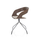 Plycollection Chat chair Walnut Gastronomy Seating Swivel chairs