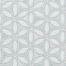 Artistic Tile Flapper Floral Be Bop White Glass Mosaic Mosaici per pareti